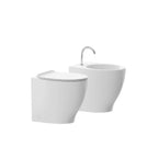 Coppia di sanitari filoparete con copriwater slim modello Gran Mascalzone cm 52 - senza brida