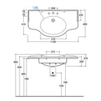 Lavabo sospeso 110x60 Ceramica Globo PAESTUM PA022.BI