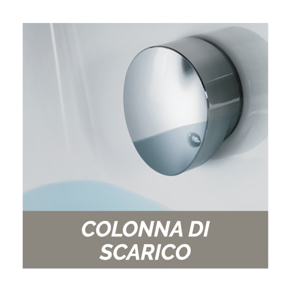 Vasca Bagno rettangolare Love in acrilico e Abs cm 160x70 con idromassaggio