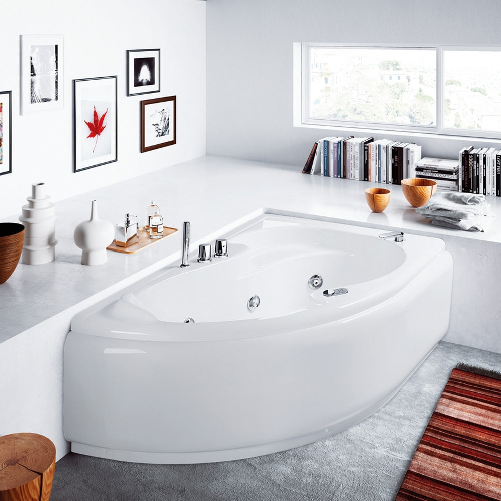 Vasca Bagno asimmetrica Grace con idromassaggio in acrilico e Abs cm 150x100- Versione Sinistra