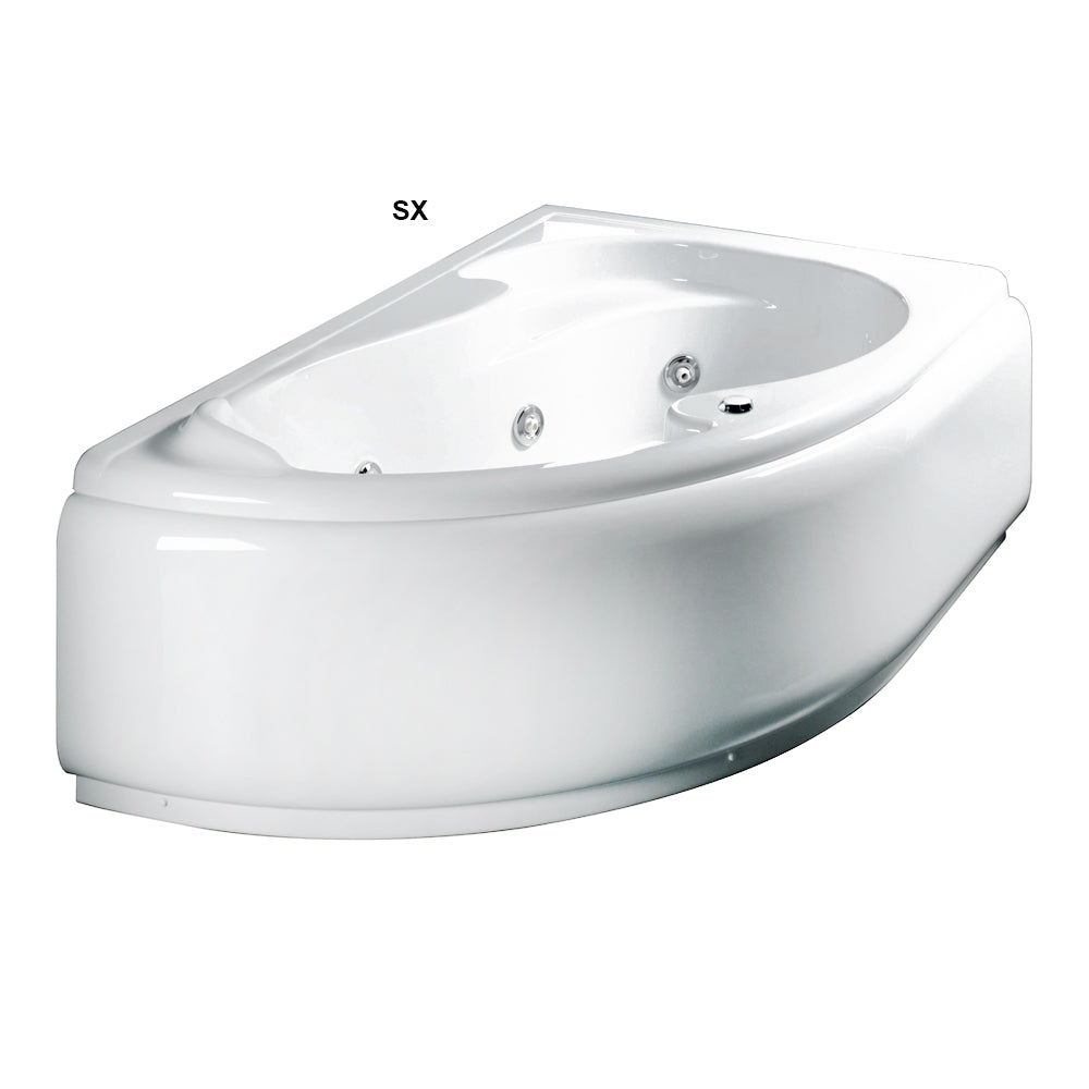Vasca Bagno asimmetrica Grace con idromassaggio in acrilico e Abs cm 150x100- Versione Sinistra