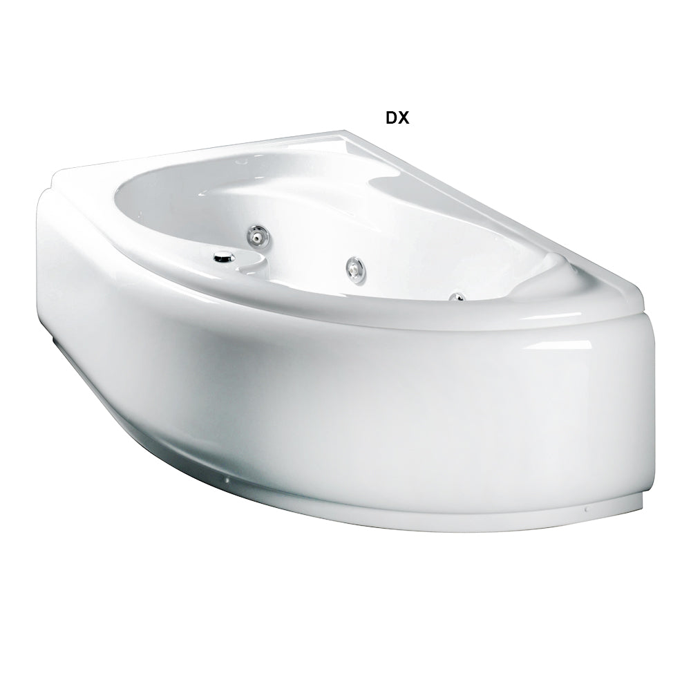 Vasca Bagno asimmetrica Grace con idromassaggio in acrilico e Abs cm 150x100- Versione Destra