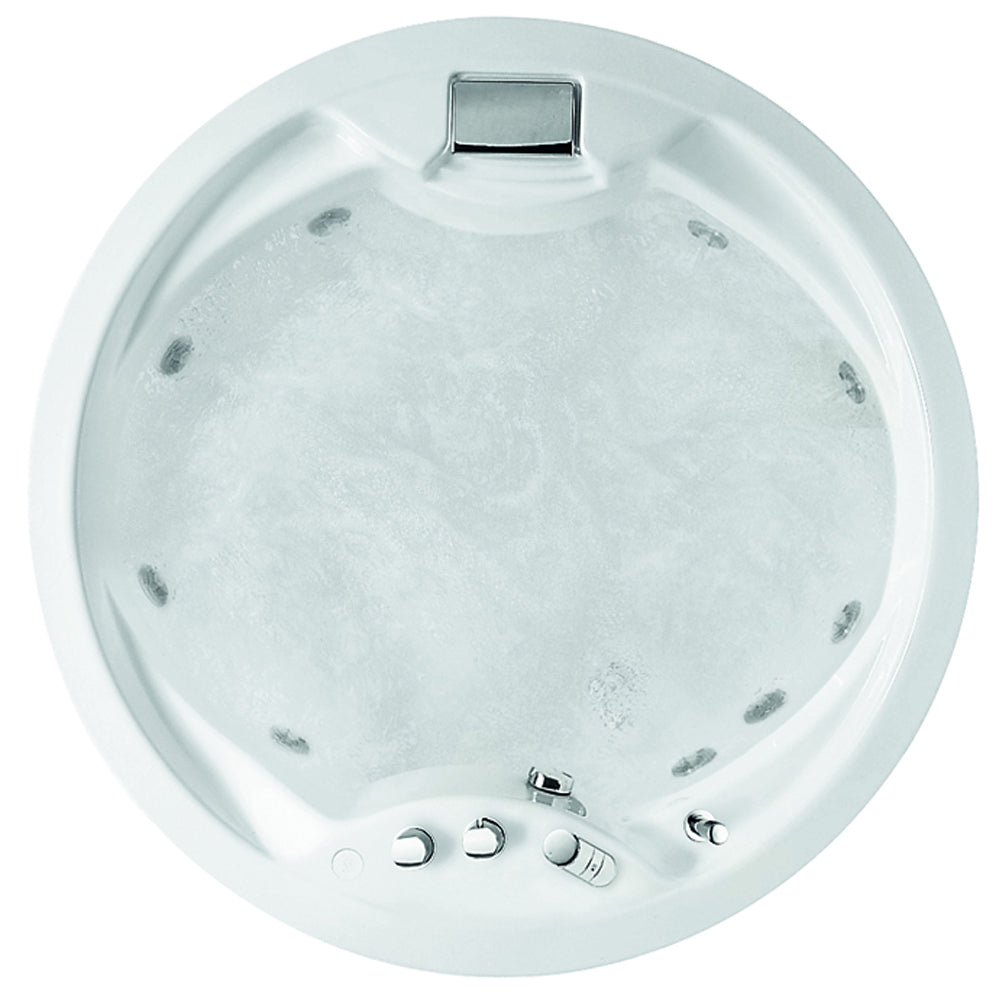 Vasca idromassaggio Lizzy tonda con rubinetteria e cascata da incasso diam. cm 150