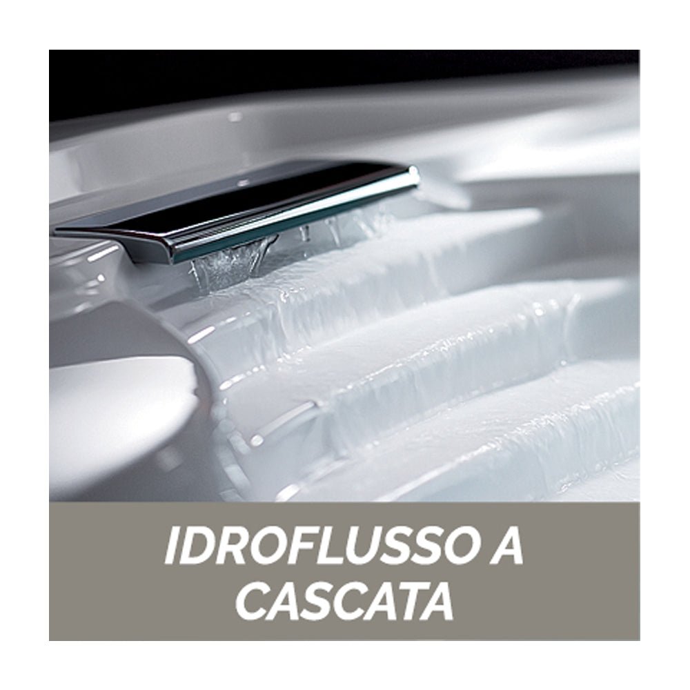 Vasca idromassaggio Lizzy tonda con rubinetteria e cascata da incasso diam. cm 150