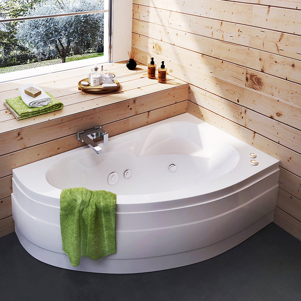 Vasca Idromassaggio asimmetrica Fatima con cromoterapia cm 160x90- Versione Sinistra