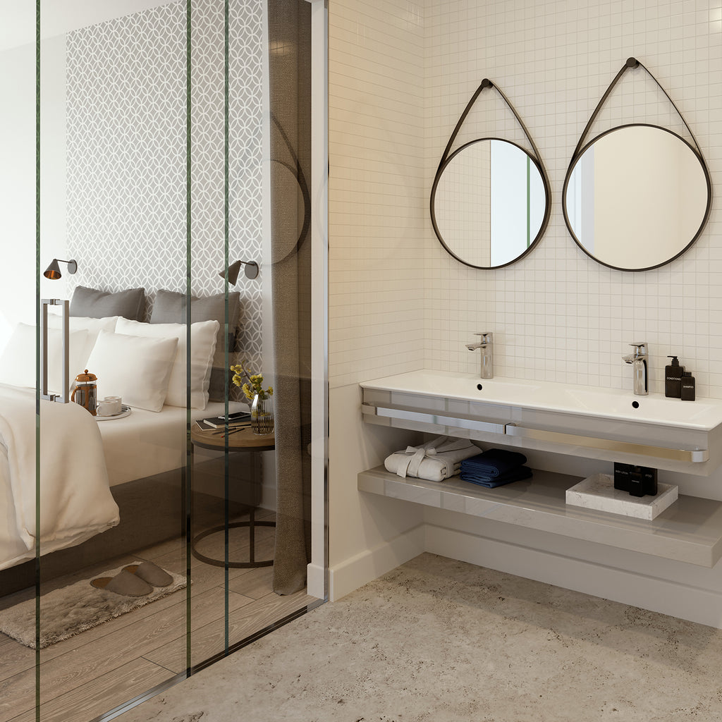 Lavabo sospeso da 124 cm con doppia vasca Ideal Standard Connect AIR