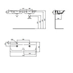 Lavabo sospeso da 124 cm con doppia vasca Ideal Standard Connect AIR