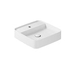 Lavabo da appoggio con piano rubinetteria serie Smart-B di Ceramica Galassia -  Bianco lucido 45cm