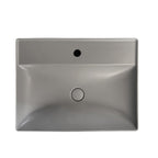 Lavabo da appoggio o sospeso Globo modello T-Edge 60x47 cm finitura grigio chiaro