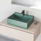 Lavabo d'appoggio rettangolare BathCore serie Viva 58x41 cm - Verde Opaco