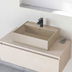Lavabo d'appoggio rettangolare BathCore serie Viva 58x41 cm - Tortora Opaco