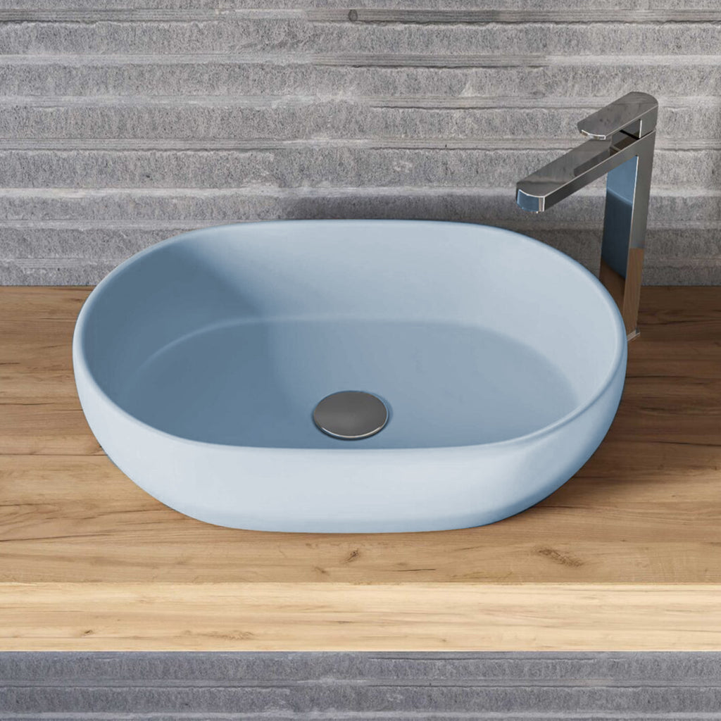 Lavabo d'appoggio ovale BathCore serie Viva 60