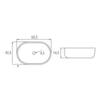 Lavabo d'appoggio ovale BathCore serie Viva 60