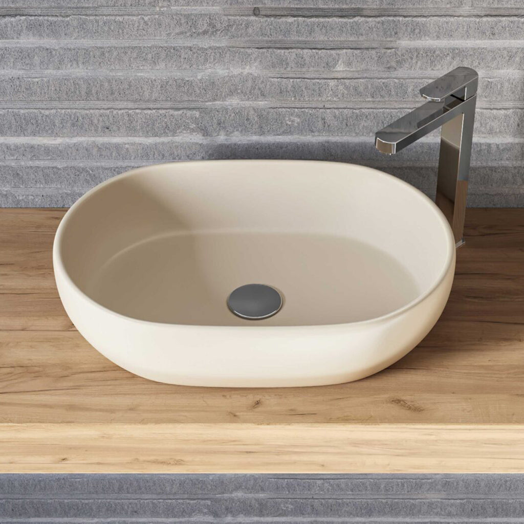 Lavabo d'appoggio ovale BathCore serie Viva 60