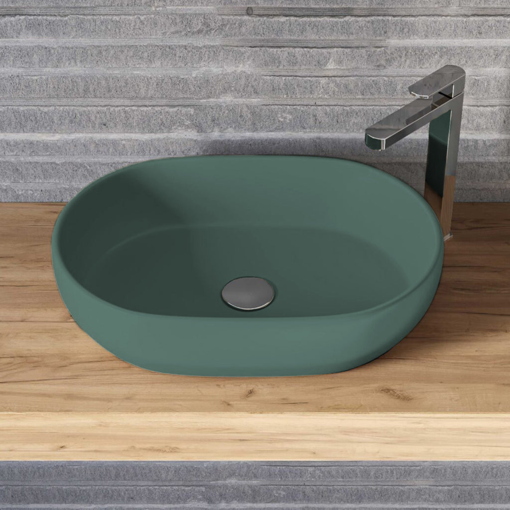 Lavabo d'appoggio ovale BathCore serie Viva 60