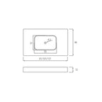 Lavabo sospeso rettangolare BathCore 81x46 cm - Bianco opaco