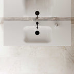 Lavabo sospeso rettangolare BathCore 121x46 cm - Bianco opaco