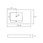 Lavabo a muro 120x51
