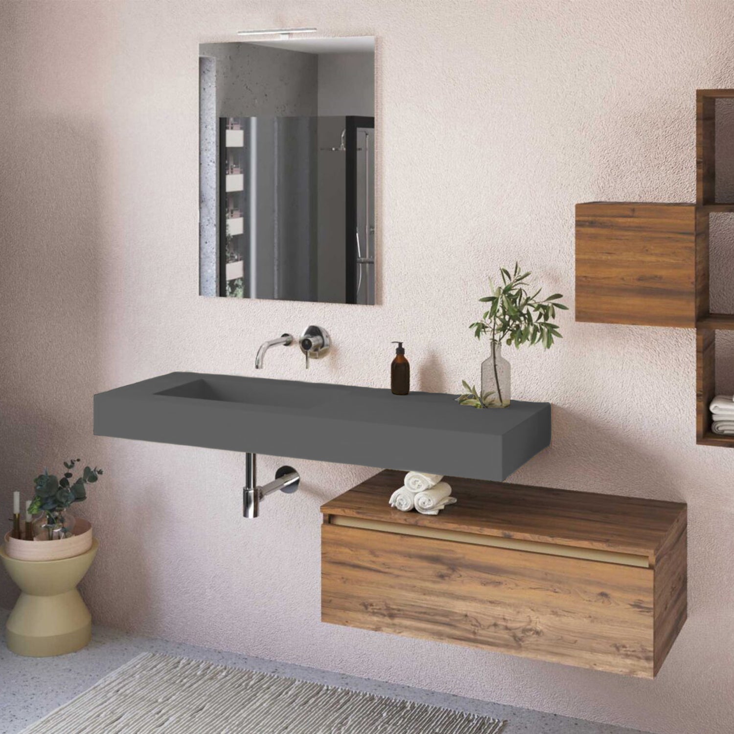 Lavabo a muro 120x51