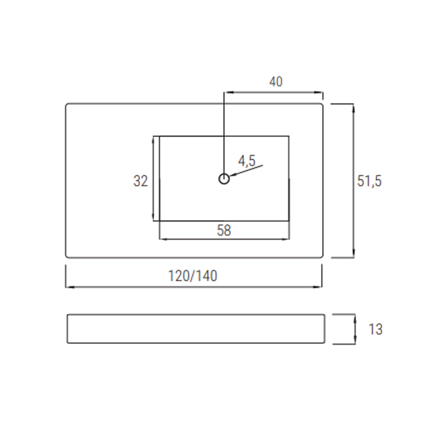 Lavabo a muro 120x51
