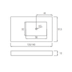 Lavabo a muro 120x51