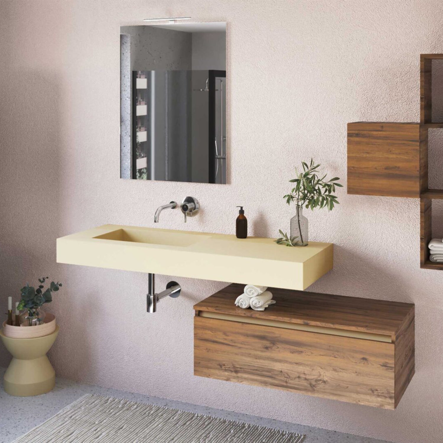 Lavabo a muro 140x51