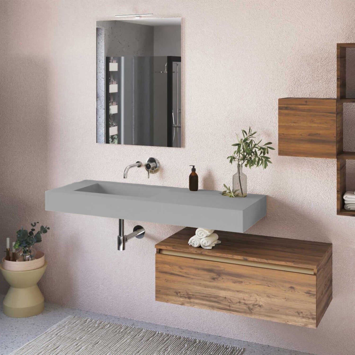 Lavabo a muro 140x51