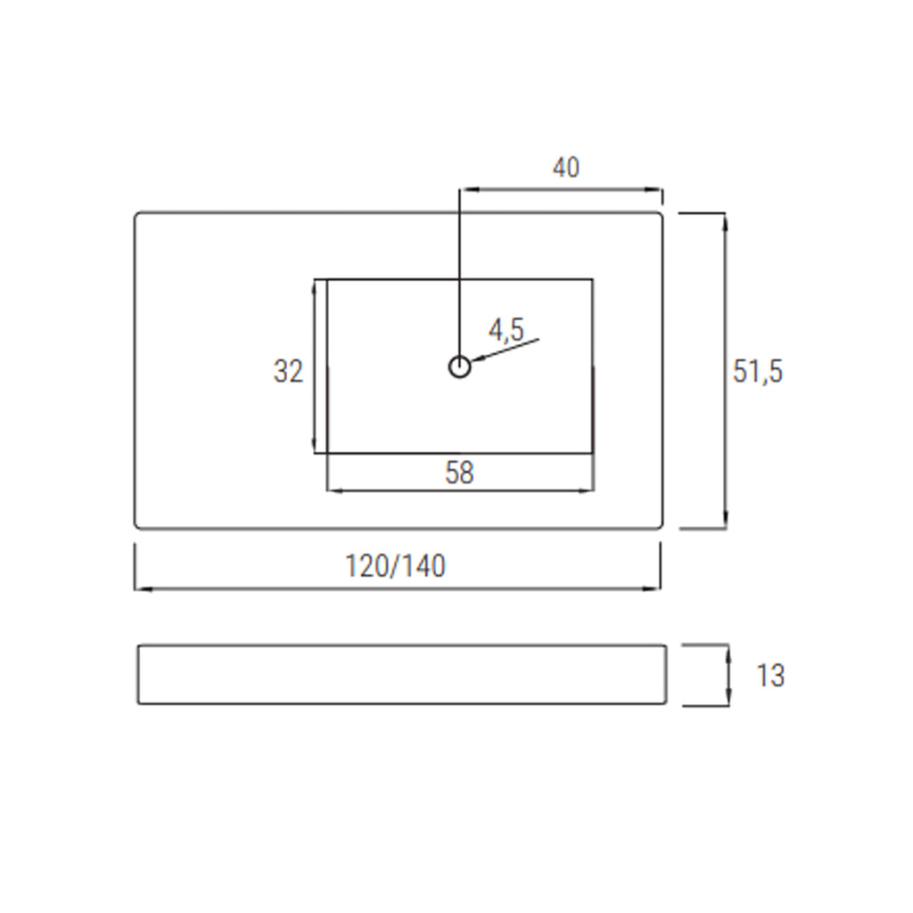 Lavabo a muro 140x51