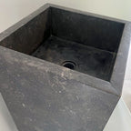 Lavabo freestanding in Marmo Cubo Nero 40x90 cm