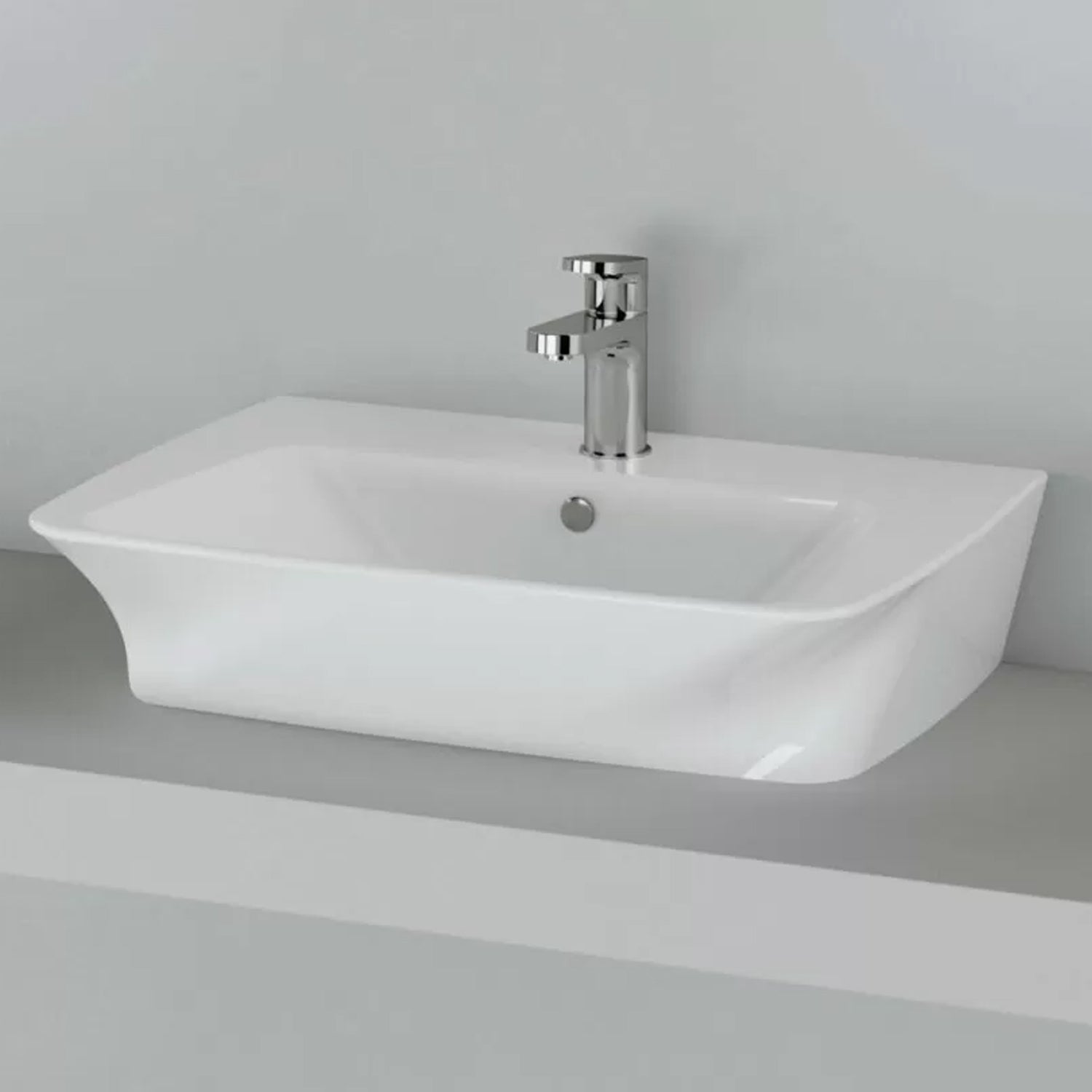 Lavabo sospeso o da appoggio Ceramica Azzurra serie Hera 63x43x14
