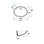 Lavabo a incasso Sibari 57x43x21 cm Ceramica Globo - Bianco lucido