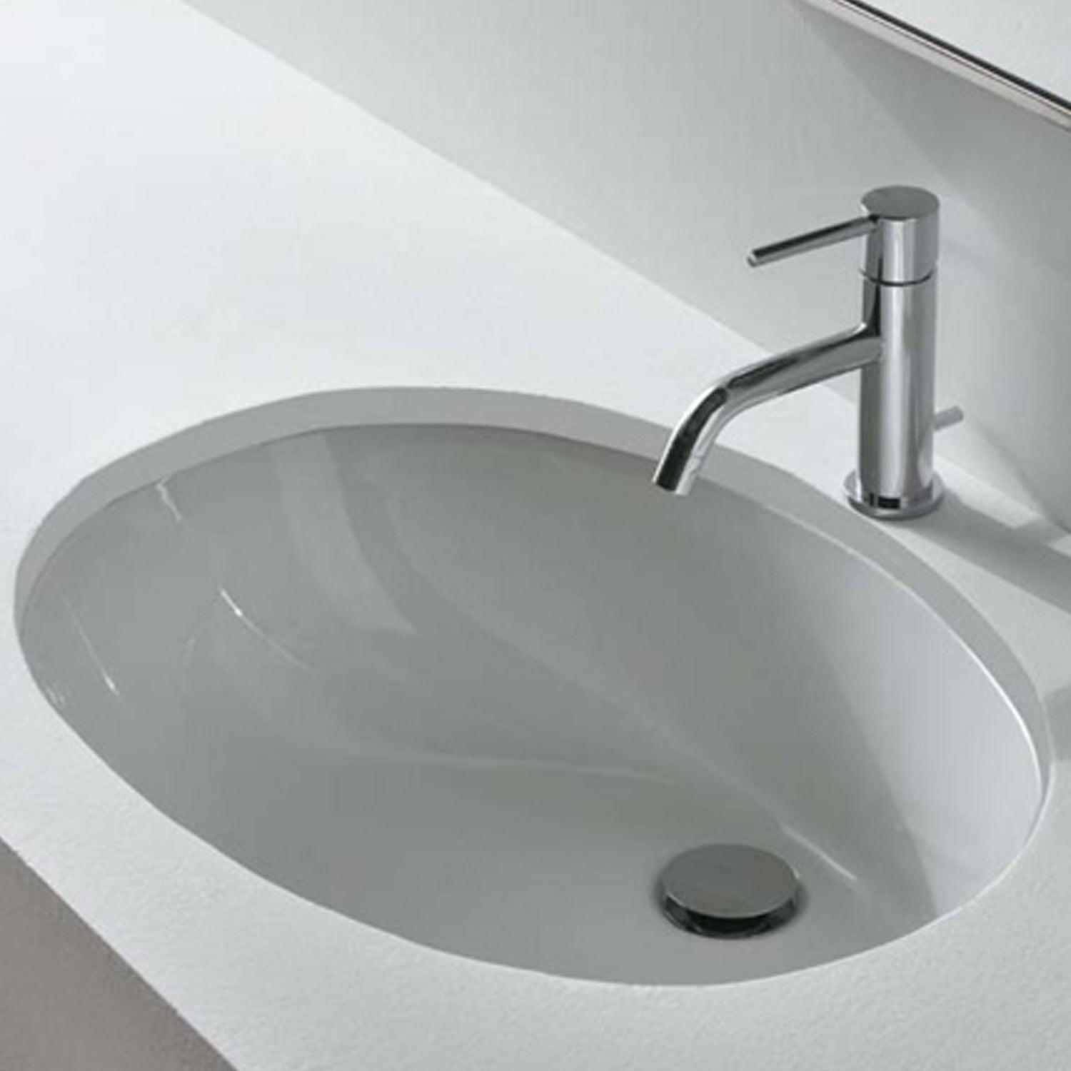 Lavabo a incasso Sibari 57x43x21 cm Ceramica Globo - Bianco lucido