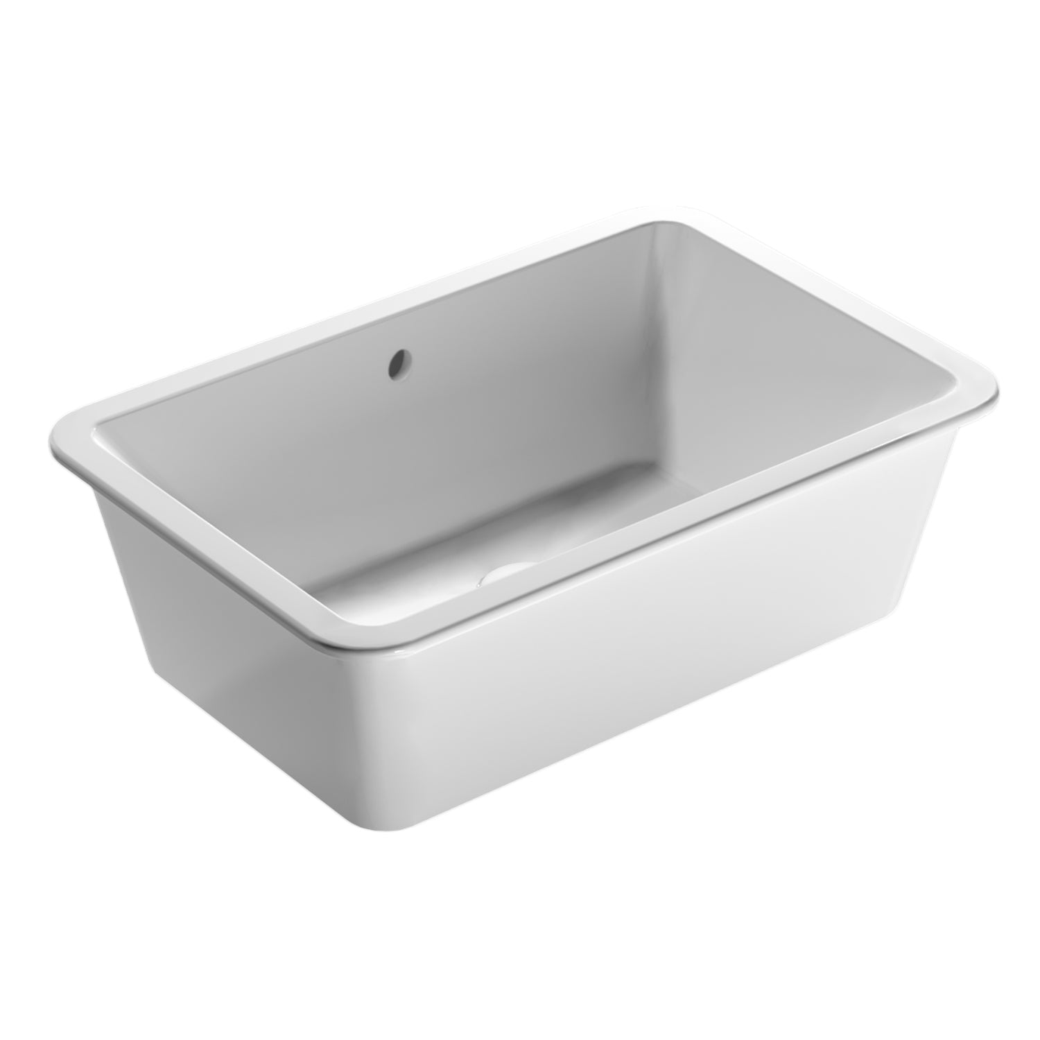 Lavabo sottopiano rettangolare Globo modello Cortona 60x40x19H cm - Bianco lucido