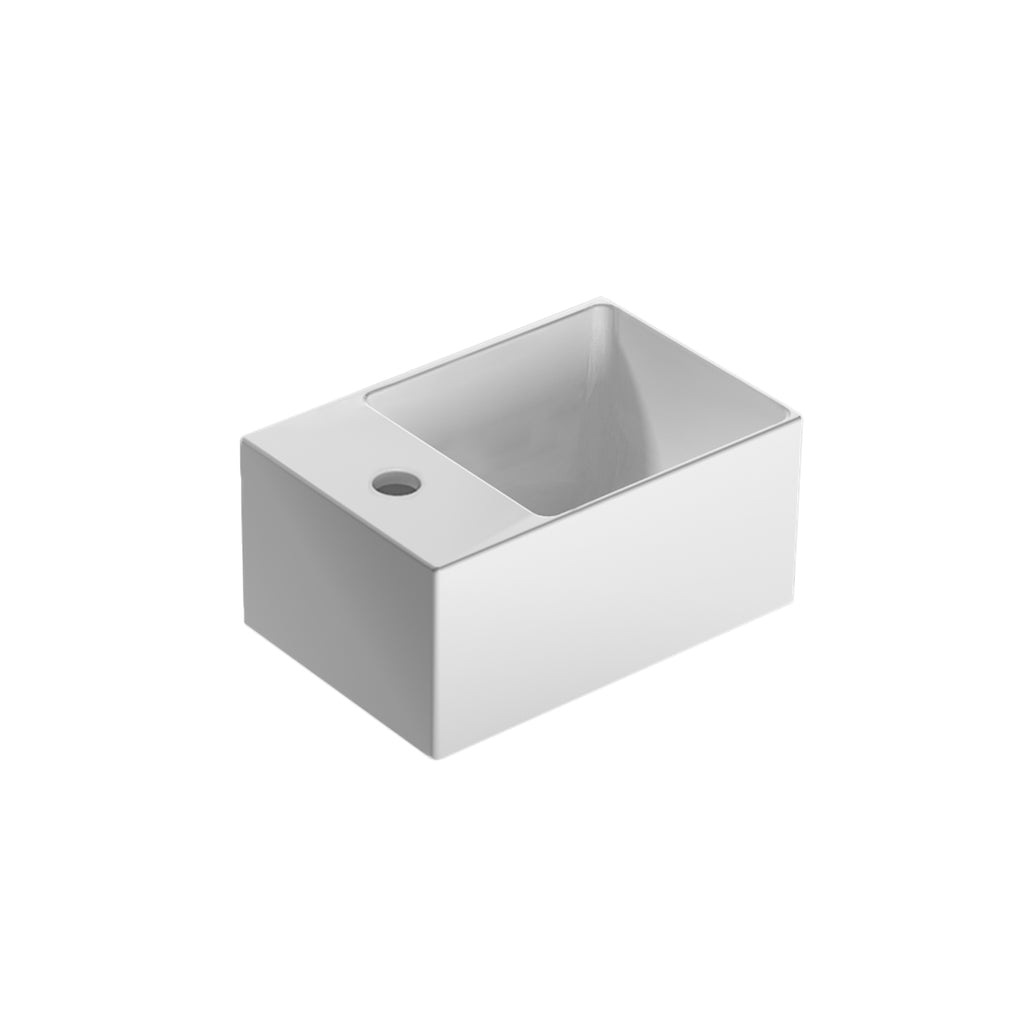 Lavabo Globo T-Edge 30x20x14H cm - Bianco lucido