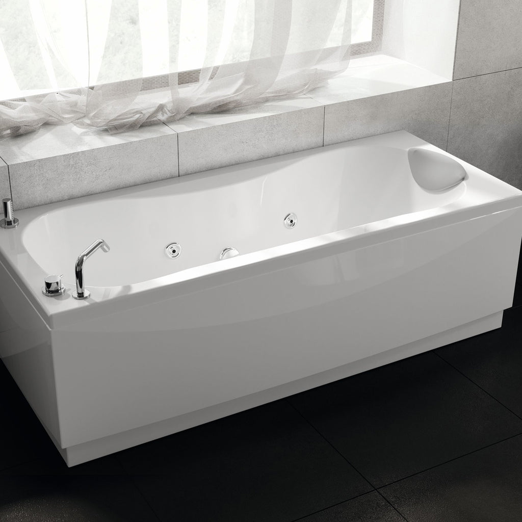 Vasca da bagno rettangolare idromassaggio modello Marea cm 170x70