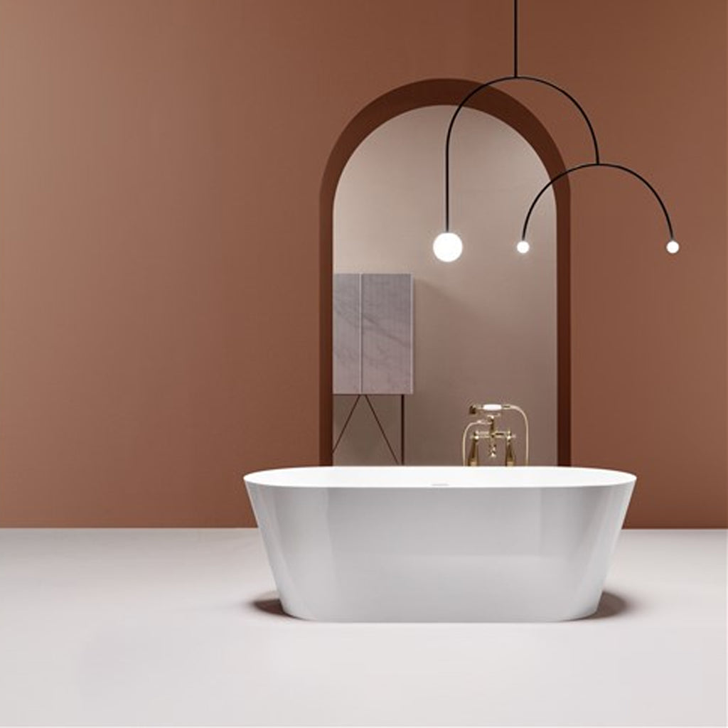 Vasca da bagno modello Inka 180x80cm in acrilico bianco lucido