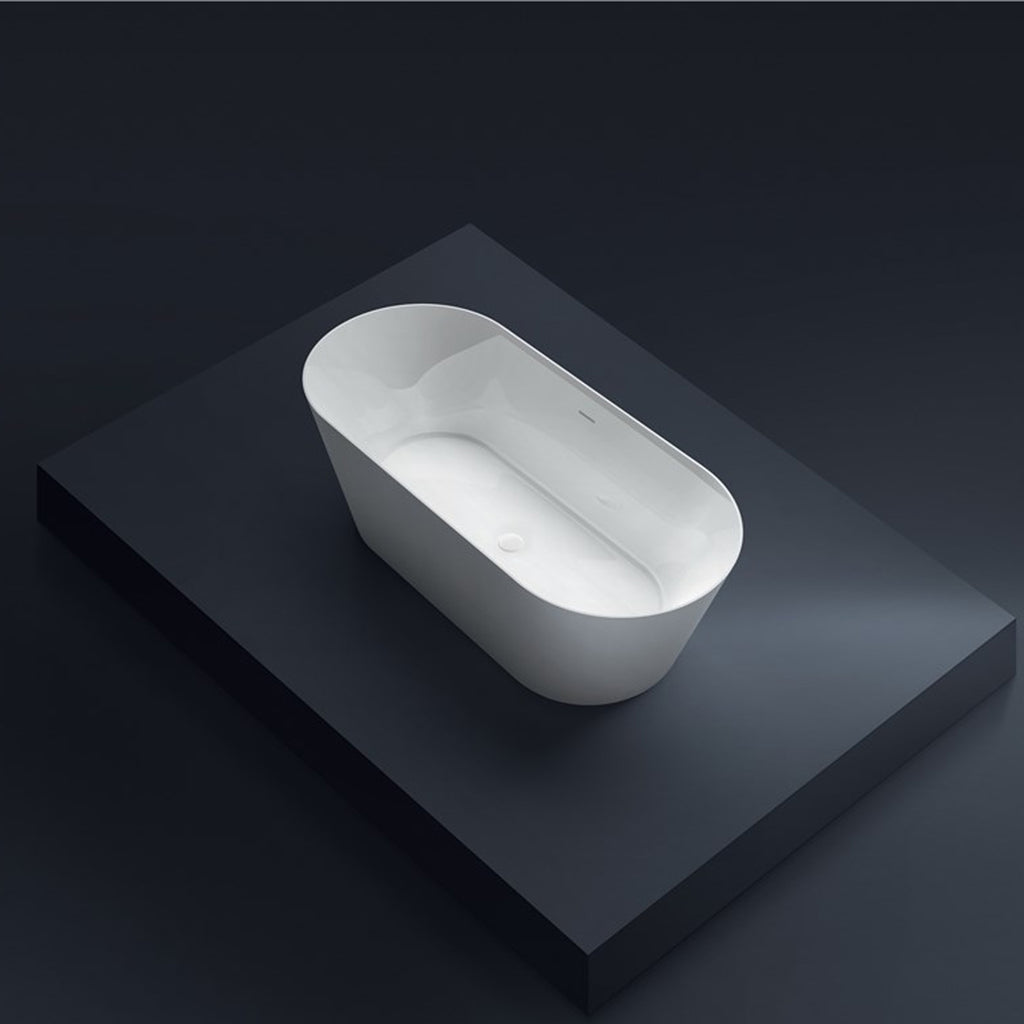 Vasca da bagno modello Inka 180x80cm in acrilico bianco opaco