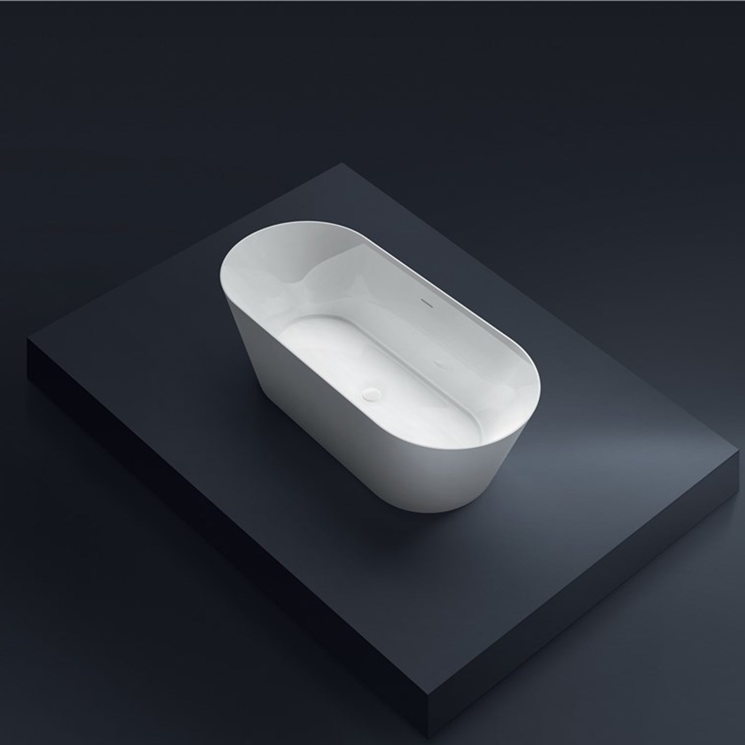 Vasca da bagno modello Inka 180x80cm in acrilico bianco opaco