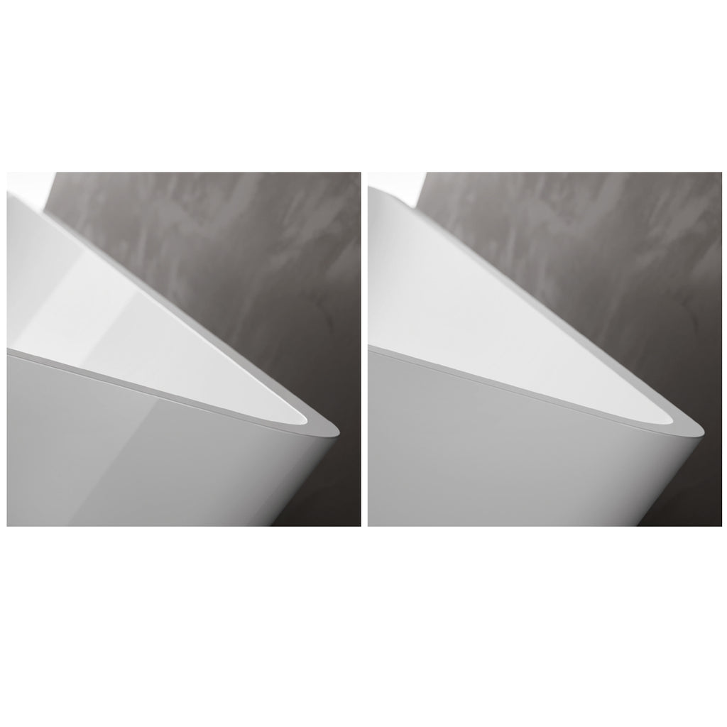 Vasca da bagno modello Viva 165x70cm in solid surface bianco opaco
