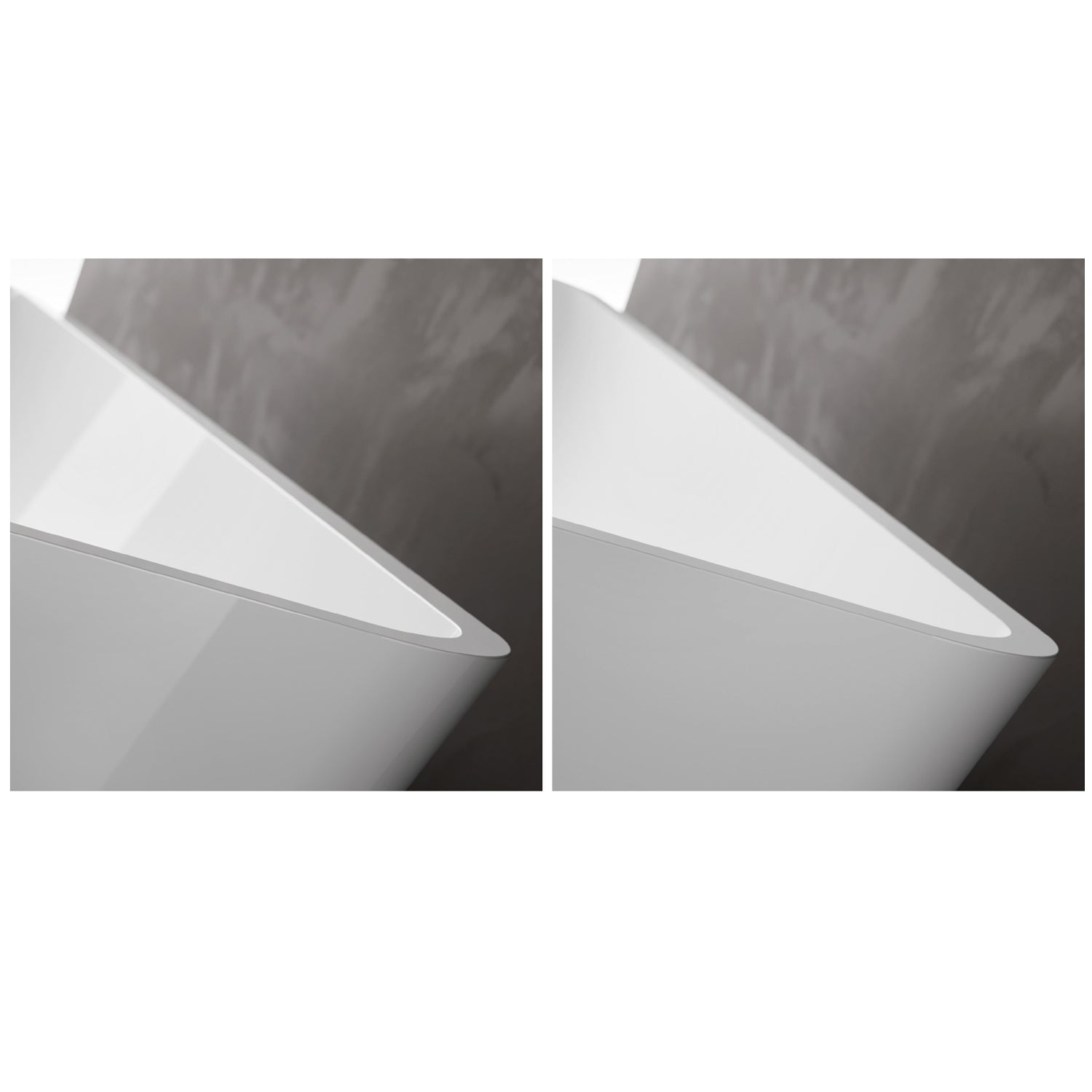Vasca da bagno modello Viva 165x70cm in solid surface bianco opaco