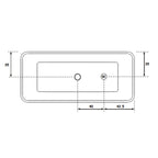 Vasca da bagno modello Viva 165x70cm in solid surface bianco opaco