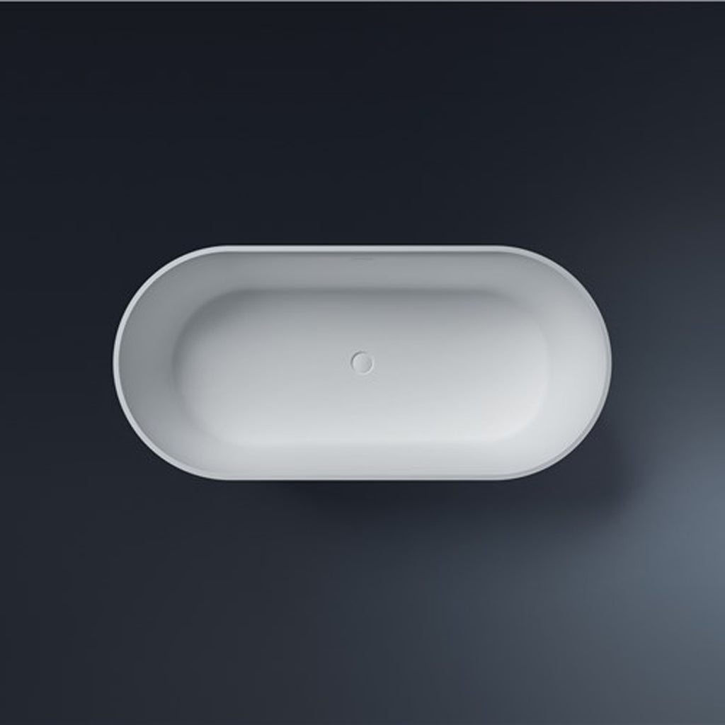 Vasca da bagno modello Clivia 170x80cm in solid surface bianco opaco