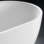 Vasca da bagno modello Clivia 170x80cm in solid surface bianco opaco