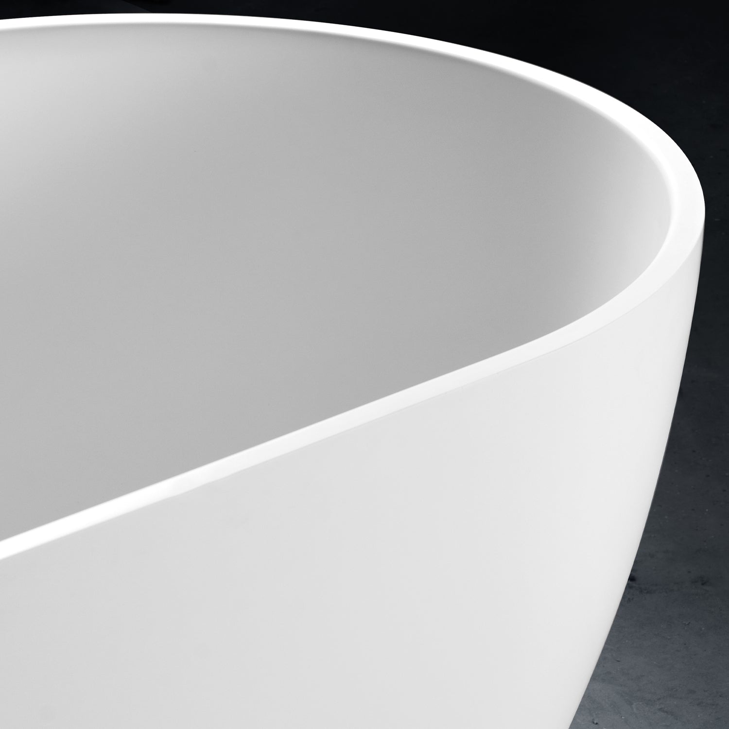 Vasca da bagno modello Clivia 170x80cm in solid surface bianco opaco