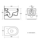Sanitari sospesi design moderno vaso + bidet + sedile soft close Nemesi