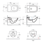 Sanitari Sospesi Ceramica Globo Stockholm WC + BIDET + SEDILE Soft Close