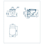 Sanitari sospesi Ideal Standard Esedra Wc + bidet + sedile slim chiusura tradizionale