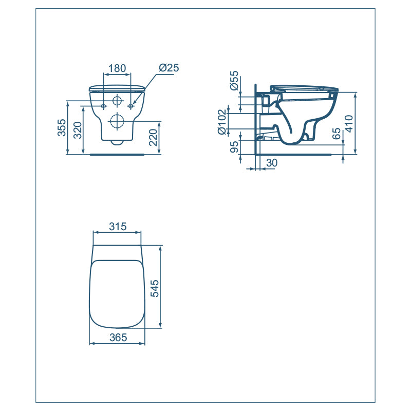 Sanitari sospesi Ideal Standard Esedra Wc + bidet + sedile slim chiusura rallentata