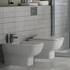 Sanitari sospesi Ideal Standard Esedra Wc + bidet + sedile slim chiusura tradizionale