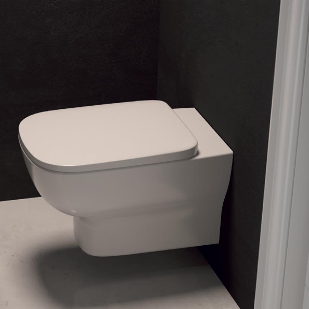 Sanitari sospesi Ideal Standard Esedra Wc + bidet + sedile slim chiusura tradizionale